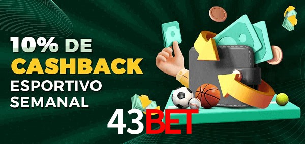10% de bônus de cashback na 43bet