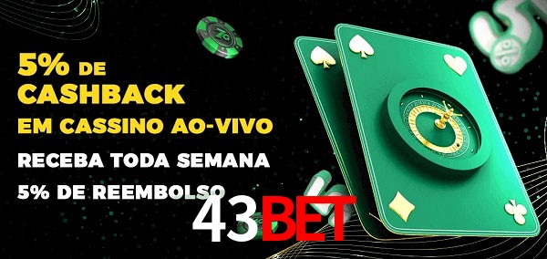 Promoções do cassino ao Vivo 43bet